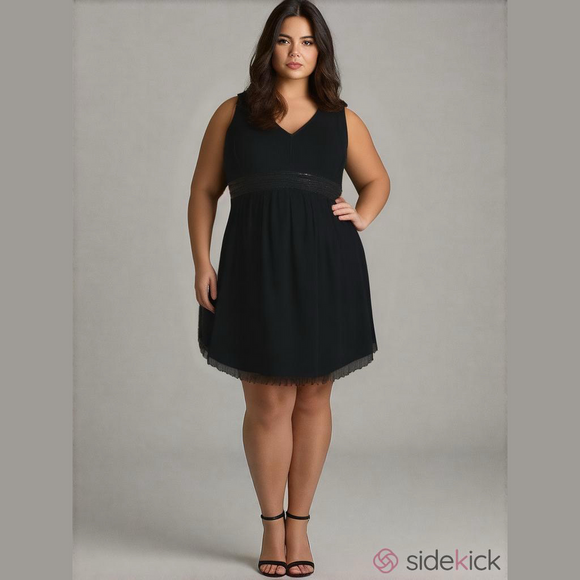Lane Bryant Plus Sequin Sleeveless Cocktail Dress NWT - Picture 1 of 15